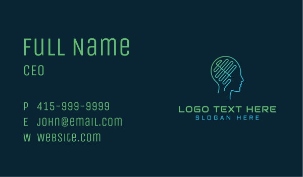 Human Mind Technology Business Card Design Image Preview