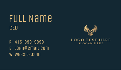 Golden Abstract Animal Business Card Image Preview