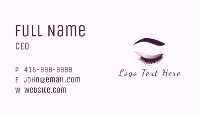 Beauty Eyeliner Makeup Business Card Image Preview