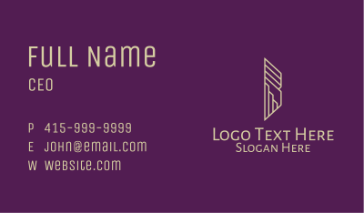 Luxury Apartment Property Business Card