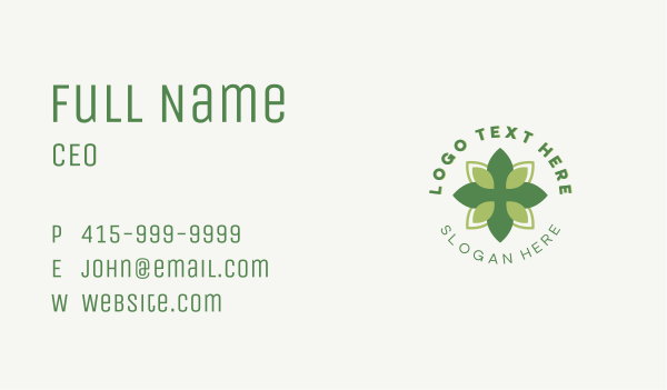 Floral Leaf Farm Business Card Design Image Preview