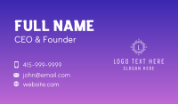 Abstract Wreath Lettermark Business Card Preview