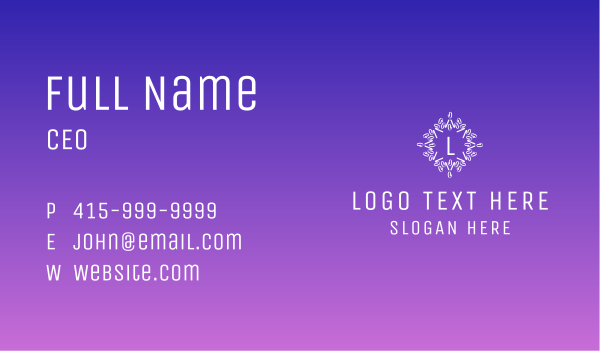 Abstract Wreath Lettermark Business Card Design Image Preview