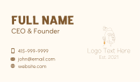 Monoline Woman Earring  Business Card Image Preview
