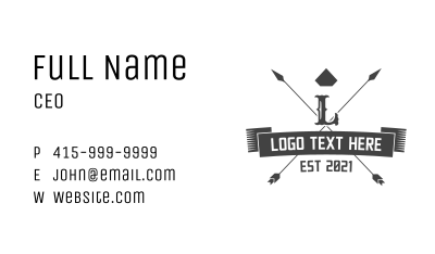 Retro Letter Business Card Image Preview