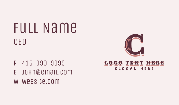 Classic Beauty Letter C Business Card Design Image Preview
