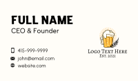 Beer Glass Cartoon  Business Card Image Preview