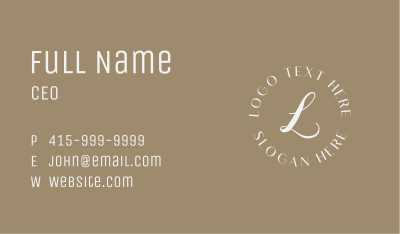 Elegant Brand Letter Business Card Image Preview