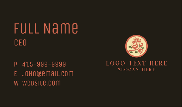 Rose Flower Bouquet Business Card Design Image Preview