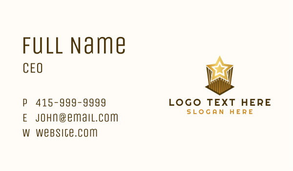 Luxury Star Award Business Card Design Image Preview