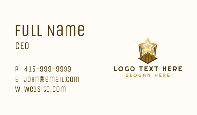 Luxury Star Award Business Card Image Preview