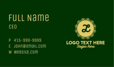 Gold Tailors Lettermark Business Card Image Preview