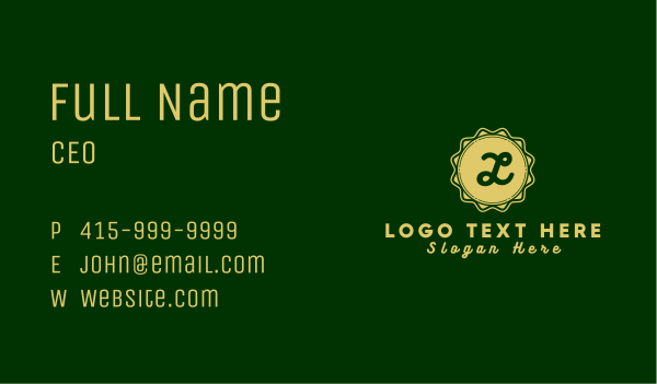 Gold Tailors Lettermark Business Card Design Image Preview