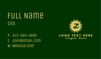 Gold Tailors Lettermark Business Card Image Preview