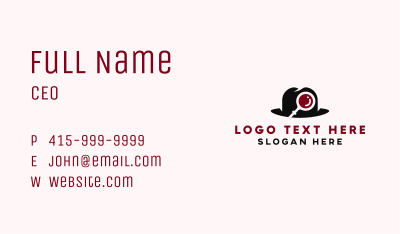 Magnifying Glass Hat Business Card Image Preview