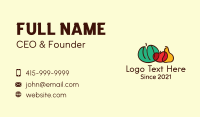 Multicolor Vegetable Doodle  Business Card Image Preview