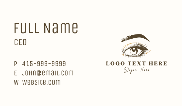 Beautiful Woman Eye Business Card Design Image Preview