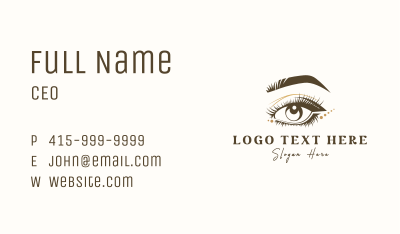 Beautiful Woman Eye Business Card Image Preview
