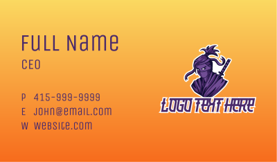 Purple Ninja Esports Business Card Image Preview
