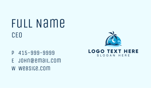 Night Beach Resort Business Card Design Image Preview