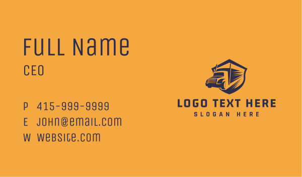 Fast Freight Truck Business Card Design Image Preview