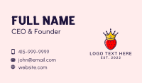 Strawberry Fruit Crown Business Card Design