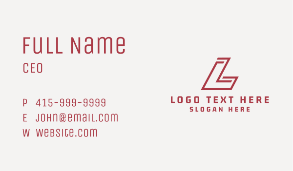 Sports Letter L Business Card Design Image Preview