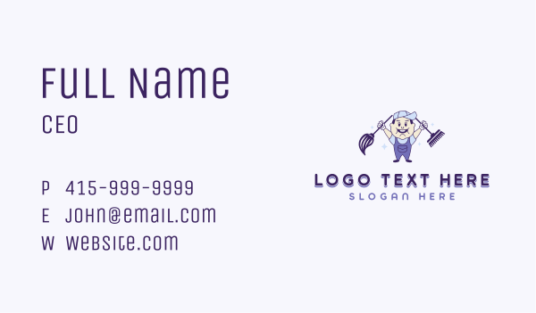 Janitor Sanitation Cleaner Business Card Design Image Preview