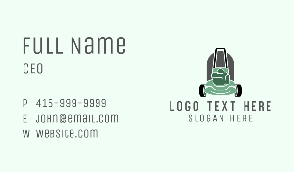 Landscaper Lawn Mower Business Card Design Image Preview