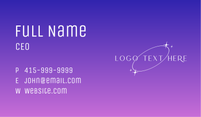 Y2K Elegant Galactic Stars Business Card Image Preview
