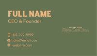 Funky Playful Wordmark Business Card Image Preview