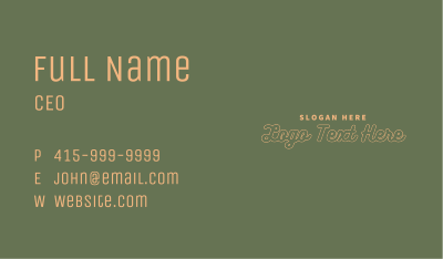 Funky Playful Wordmark Business Card Image Preview