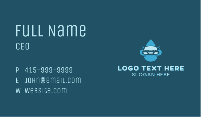 Auto Clean Car Wash Business Card Image Preview