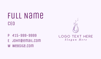 Lavender Flower Drop Business Card Image Preview