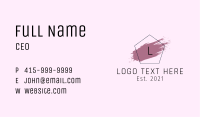 Pentagon Brushstroke Letter Business Card Image Preview