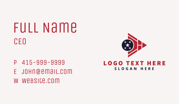 Stars Triangle Patriot Business Card Design Image Preview