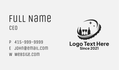 Beer Cap Lounge Bar Business Card Image Preview