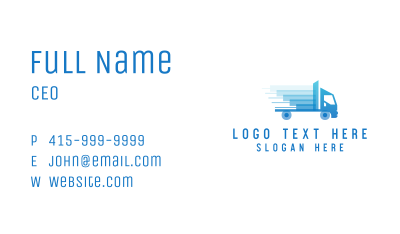 Express Delivery Truck Business Card Image Preview