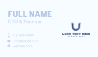 Stylish Company Letter U Business Card Design