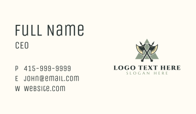 Battle Axes Weapon Business Card Image Preview