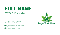 Green Cannabis Tower Business Card Design