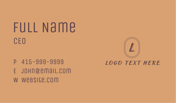 Aesthetic Fashion Letter Business Card Design Image Preview