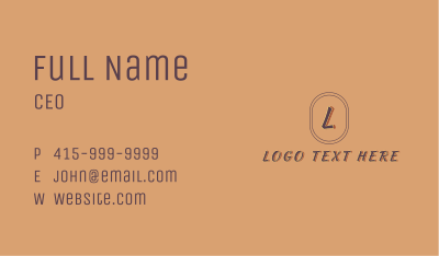 Aesthetic Fashion Letter Business Card Image Preview
