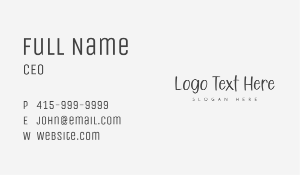 Artist Handwritten Wordmark Business Card Design Image Preview