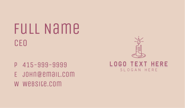 Handmade Candle Lighting Business Card Design Image Preview