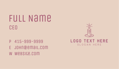 Handmade Candle Lighting Business Card Image Preview