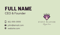 Purple Corporate Diamond Crown Business Card Image Preview