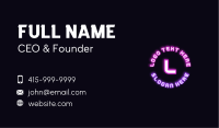 Bright Neon Letter Business Card Image Preview