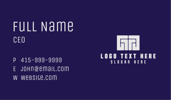 Tech Letter G Badge Business Card Design Image Preview