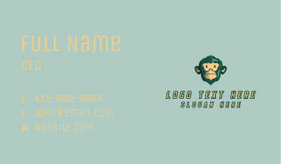 Ape Monkey Mascot Business Card Image Preview